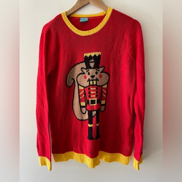 Norther Pole Squirrel Nutcracker Christmas Sweater - Picture 2 of 4